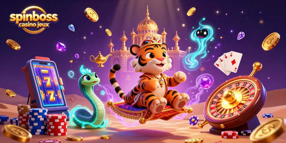 Découvrez l'univers captivant des spinboss casino jeux avec un tigre sultan et des éléments de jeu dynamiques.